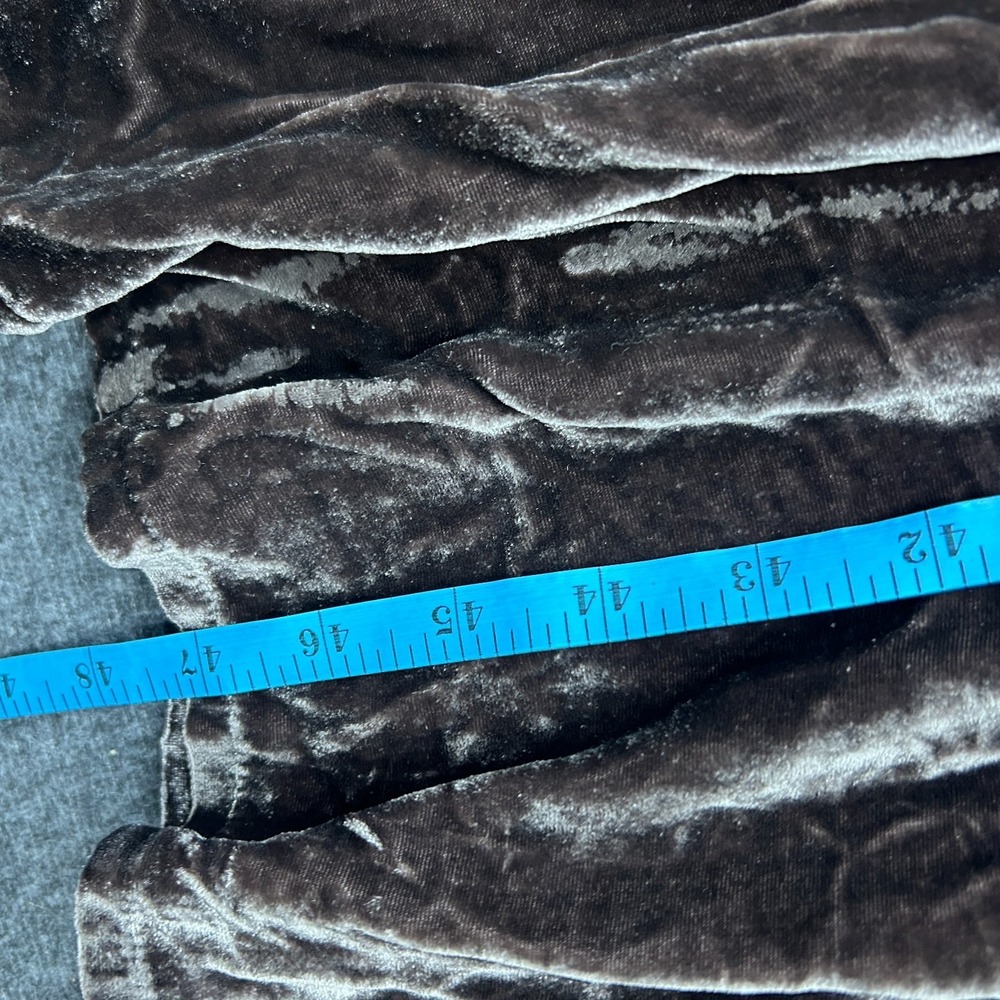 Johnny Was Taline Velvet Dress Boho Brown Midi Medium Floral Butterfly Cottage - Picture 6 of 11